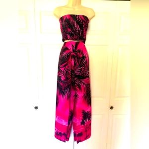 Beautiful pink & black tie wrap pants & Elasticated tube top